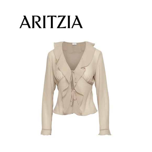 Aritzia Ruffle Front Top - Picture 1 of 4